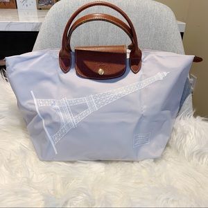 Authentic Long Champ Le Pliage Eiffel Tower Tote
